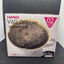 Hario V60 02 Coffee Dripper Ceramic WHITE VDC-02W For 1 - 4 Cup from JAPAN Euc