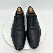 Gucci Men Size UK 11 US 11.5 Black Leather Pointed Plain Toe oxford Dress Shoes