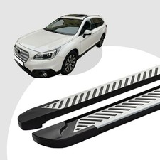 Trittbretter passend für Subaru Outback ab 10/2014 (Model: LINE, Farbe: Silber)