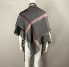 BURBERRY Check Scarf Wrap with Fringe NWT NEW - MODAL/WOOL — photo 4