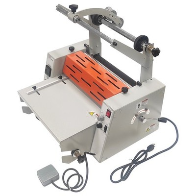 110V 14.17'' Steel Roller Thermal Laminating Machine with Toothing Cutter