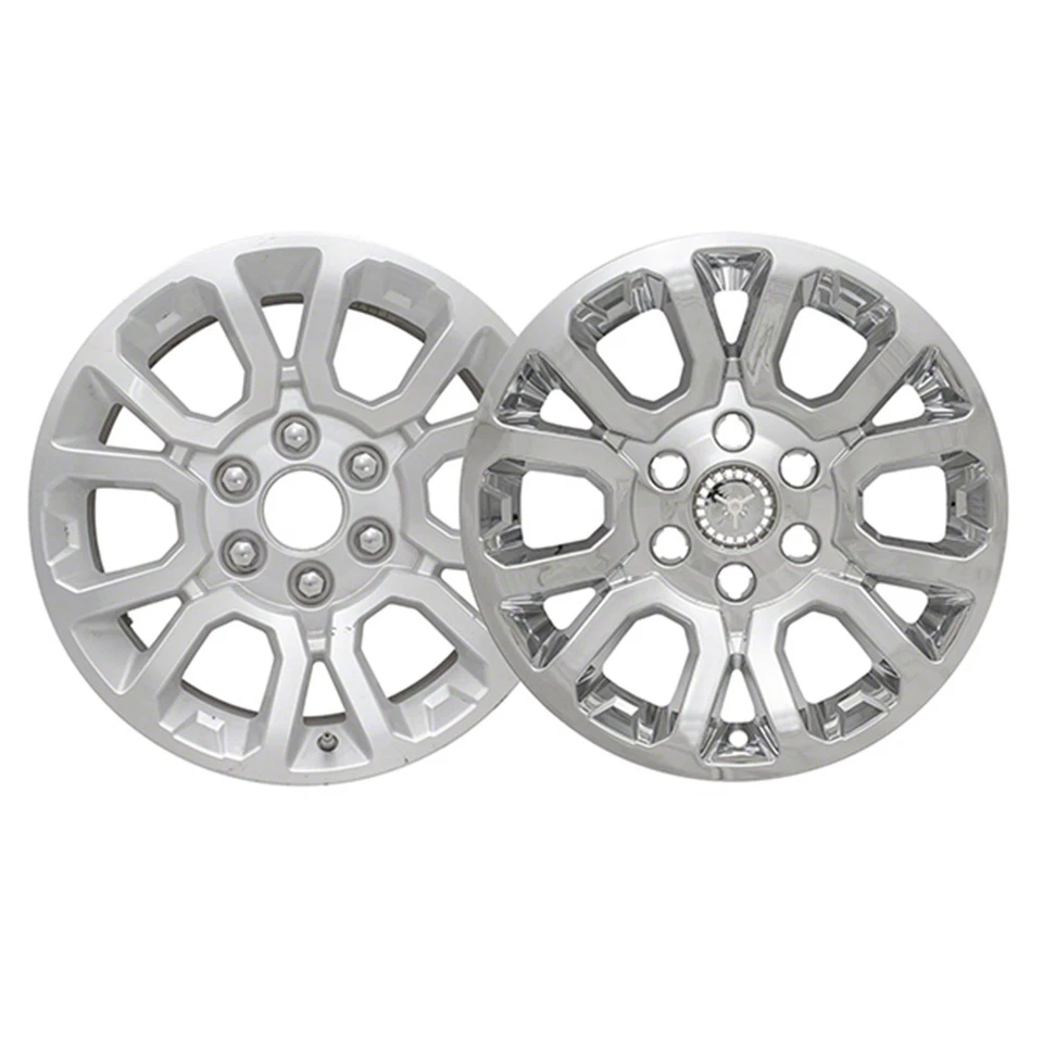 Комплект из 4 оболочек колес с двумя спицами 18 футов 6 для GMC Yukon SLE/SLT 2015-2020 годов выпуска - хромированные - Изображение 2 из 4