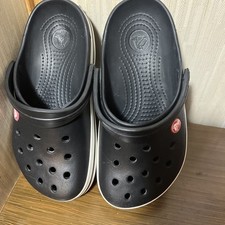 Crocs Shoes Mens M4-6 W Crocband Clogs Slingback Slip On Black Rubber