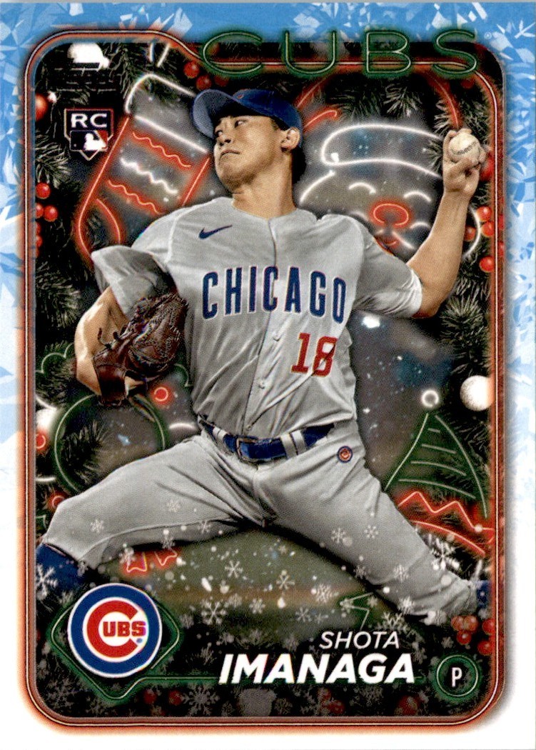 2024 Topps Holiday Blue Metallic Shota Imanaga RC Chicago Cubs #H84 Parallel