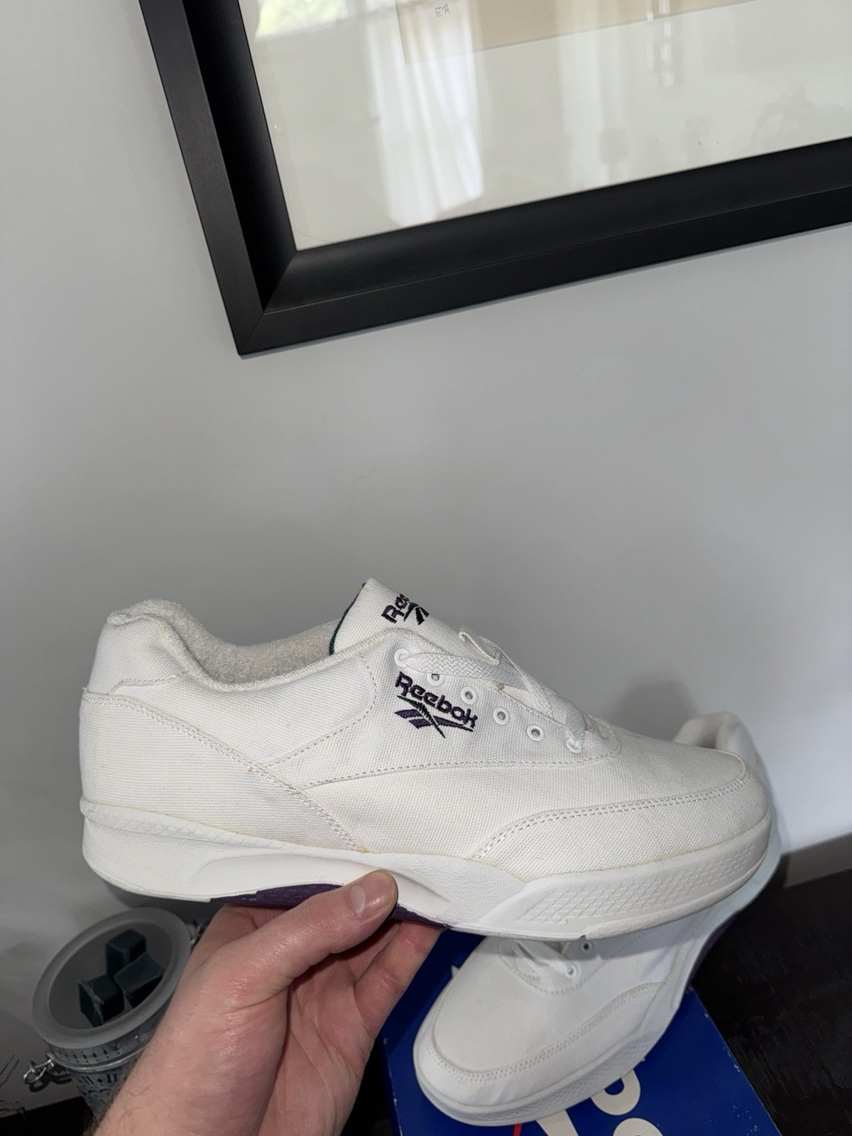 Size 11.5 - Reebok Tennis Trans Court Canvas Vintage 90s thumbnail 12