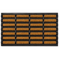 Shoe/Boot Scraper Mat Tray Coir Bristles Built-In Brush Non-Slip Rubber Base