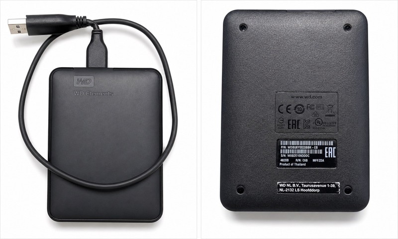WD Elements WDBU6Y0020BBK-EB 2TB USB 3.0 External Hard Drive w/ Cable - EHD2A