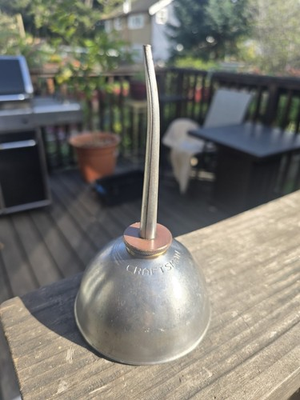#ad #ad Vintage Early Craftsman Oil Can Oiler Steel Brass $23.99