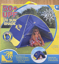 Sun Sense 50 UPF UV Sun Shade Pop Up Tent Blue/Yellow Infant/Toddler Bag