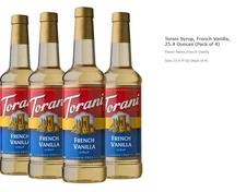 Torani Syrup, French Vanilla, 25.4 Ounces (Pack of 4)