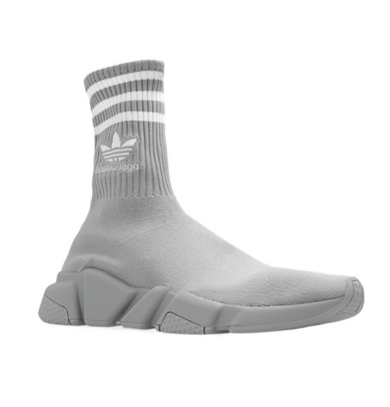 Balenciaga x Adidas men's Speed Knit Sock sneakers Grey/White EU
