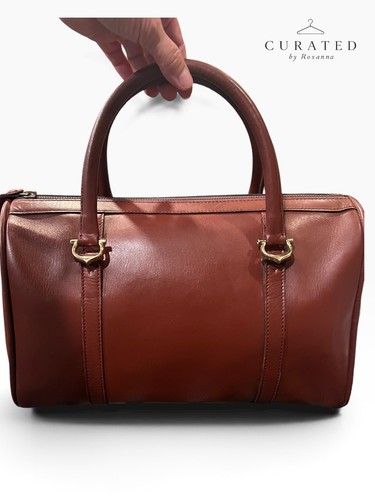 Vintage Cartier Must de Cartier Bordeaux Leather Boston Bag + Wallet & COA