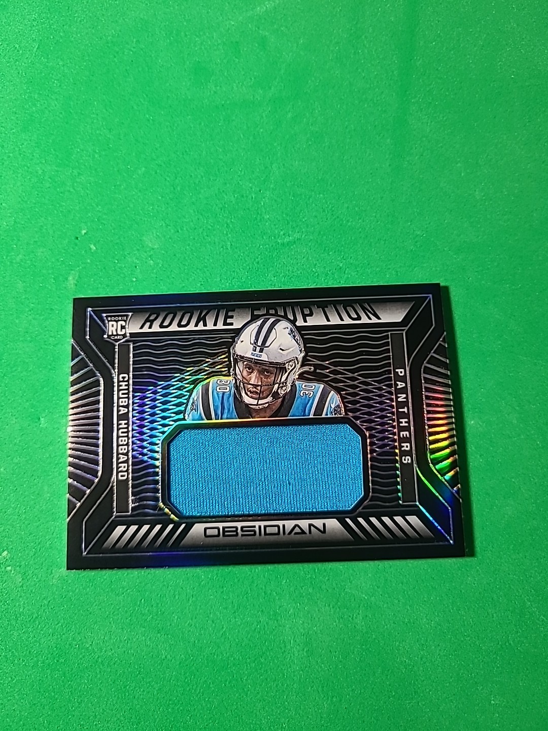 Chuba Hubbard Panini Obsidian Rookie Eruption #RECH Base