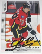 CURTIS LAZAR SIGNED 17-18 O-PEE-CHEE CALGARY FLAMES CARD AUTOGRAPH AUTO!!