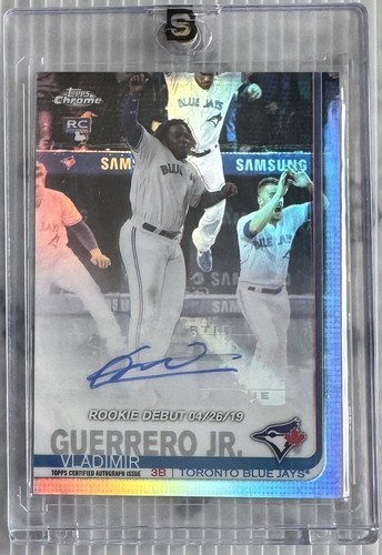 Vladimir Guerrero Jr. #VG 2019 Topps Chrome Rookie Debut Autograph card