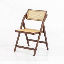 Folding Chair with Vienna Weave Folding Wooden Folding Chair Lightweight for Balcony