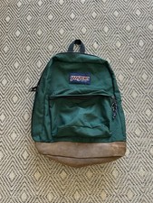 Vintage Jansport suede leather bottom backpac...