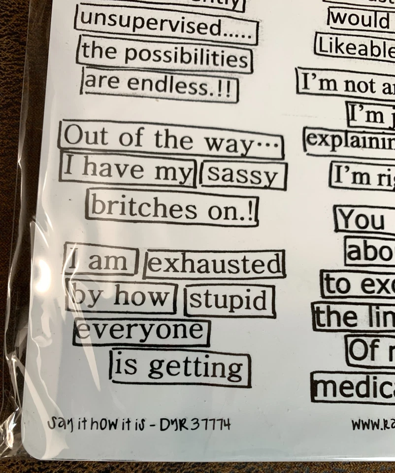 Ranger Dylusions Clings Stamps Dyan Reaveley Say How It Is DYR37774 - Imagem 3 de 4