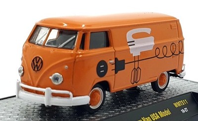 Castline M2 Machines 1/64 Scale WMTS11 27 1960 VW Delivery Van USA Model Orange
