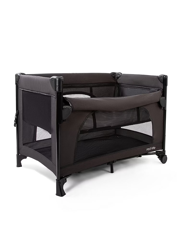 Nuby Sleep by Me Crib, Fold Away Travel Cot with White Noise and Music Machine, Co-Sleeping, Bedside Baby Cot, Suitable from 0 Months Plus 11 Bedside Crib with Drop Side – Portable Travel Cot, Newborn Bassinet, Lightweight
