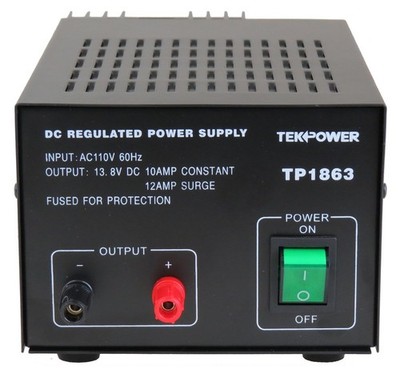 TP1863 12 Amp DC 13.8V Regulated Power Supply with Fuse Black | eBay