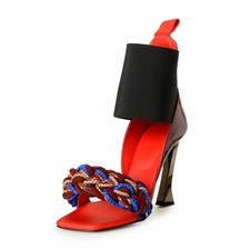 Scuderia Ferrari Women's Patent Leather Ankle Strap Pump Shoes US 10 IT 40