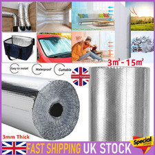 5-25M Double Bubble Roll Foil Insulation Shed Commercial Floor Wall Roof Car UK
