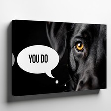 Striking Close-up Of A Black Dog's Profile Reveals Its Wall Art Canvas Print