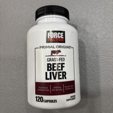 Force Factor Primal Origins Beef Liver Capsules 120cap Exp 03/2026