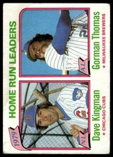 1980 Topps #202 1979 Home Run Leaders (Dave Kingman / Gorman Thomas)