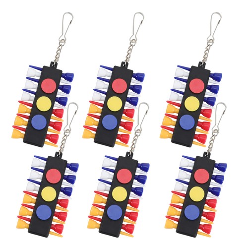 Golf Tee Halter Mit 10 Tees - Praktische Aufbewahrungstasche Mit Haken