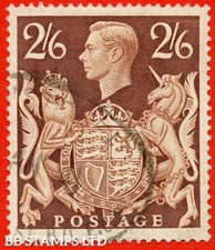 SG. 476ac. Q29c. 2/6 Brown. A fine used example with the listed " Gashed  B82665