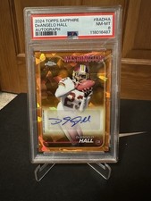 PSA 8 DeAngelo Hall 2024 Topps Sapphire Washington Commanders Autograph Card /25