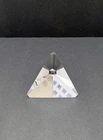 Vtg Steuben Art Glass Crystal Tetrahedron Prism Triangular Paperweight Pyramid