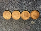 4 each 1964 Kennedy 90% silver 1/2 dollars