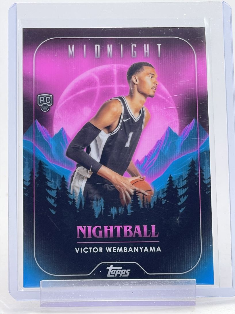 VICTOR WEMBANYAMA 2023-24 TOPPS MIDNIGHT NIGHTBALL ROOKIE RC Q3413
