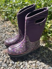 Bogs Kids Purple Classic Rain Waterproof Winter Snow Boots Size 4