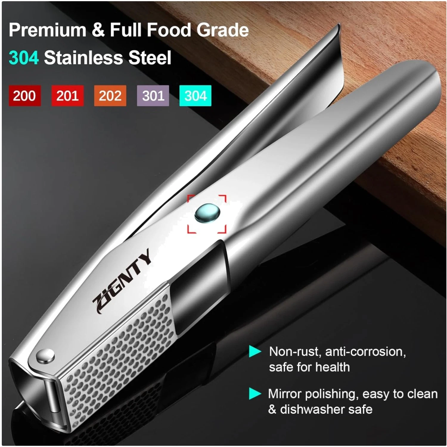 Stainless Steel Garlic Press Set
Opens in a new window or tab