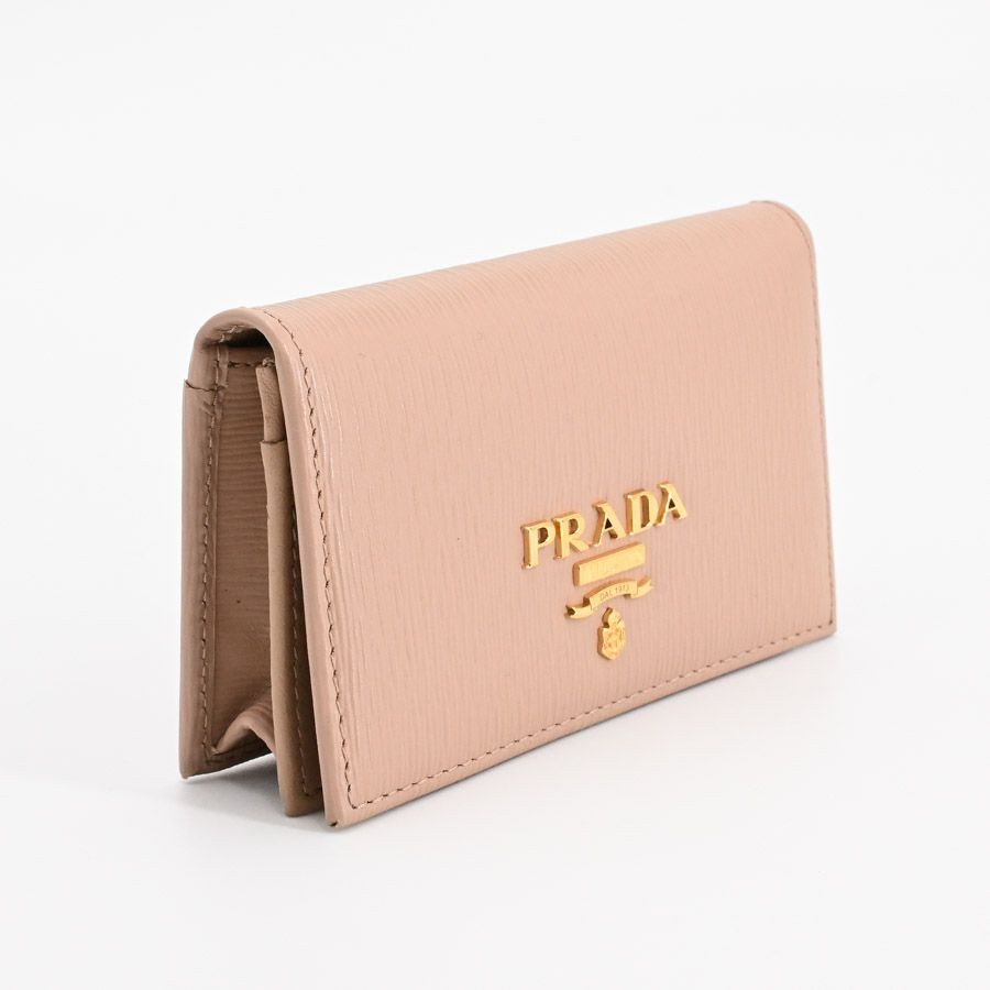 PRADA Card Case Beige Leather 1MC122 Used AB thumbnail 2