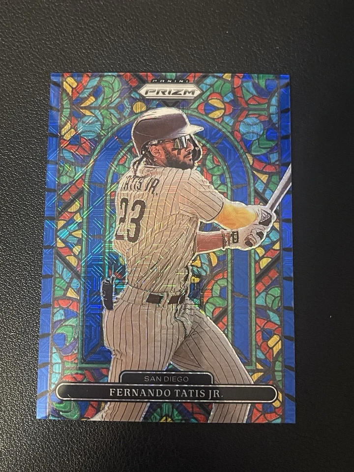 2022 Panini Prizm Fernando Tatis Jr. #SG-1 Blue Mojo Stained Glass #/199 Padres - Image 2 of 4