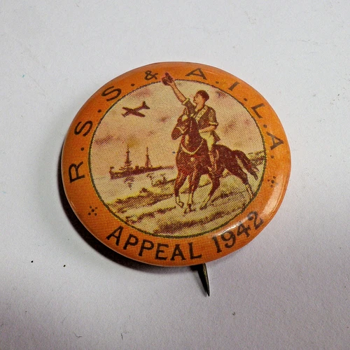 1942 RETURNED SAILORS SOLDIERS & AIRMEN of AUSTRALIA - WW2 PIN BADGE 33mm