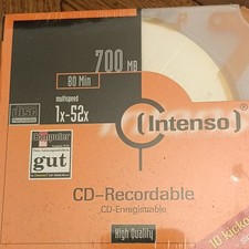 Intenso CD-R 700 Mo 52x enregistrable 80 min boîtier Jewel Case Slim