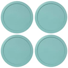 4 Replacement Lids Covers for Pyrex 2-Cup Containers, 5-Inch  7200-PC TURQUOISE