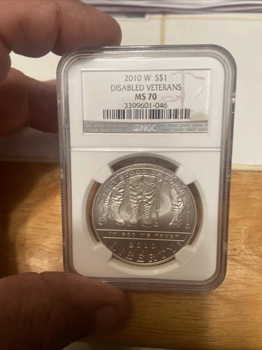 2010 W $1 Disabled Vet Ms 70 NGC Coin