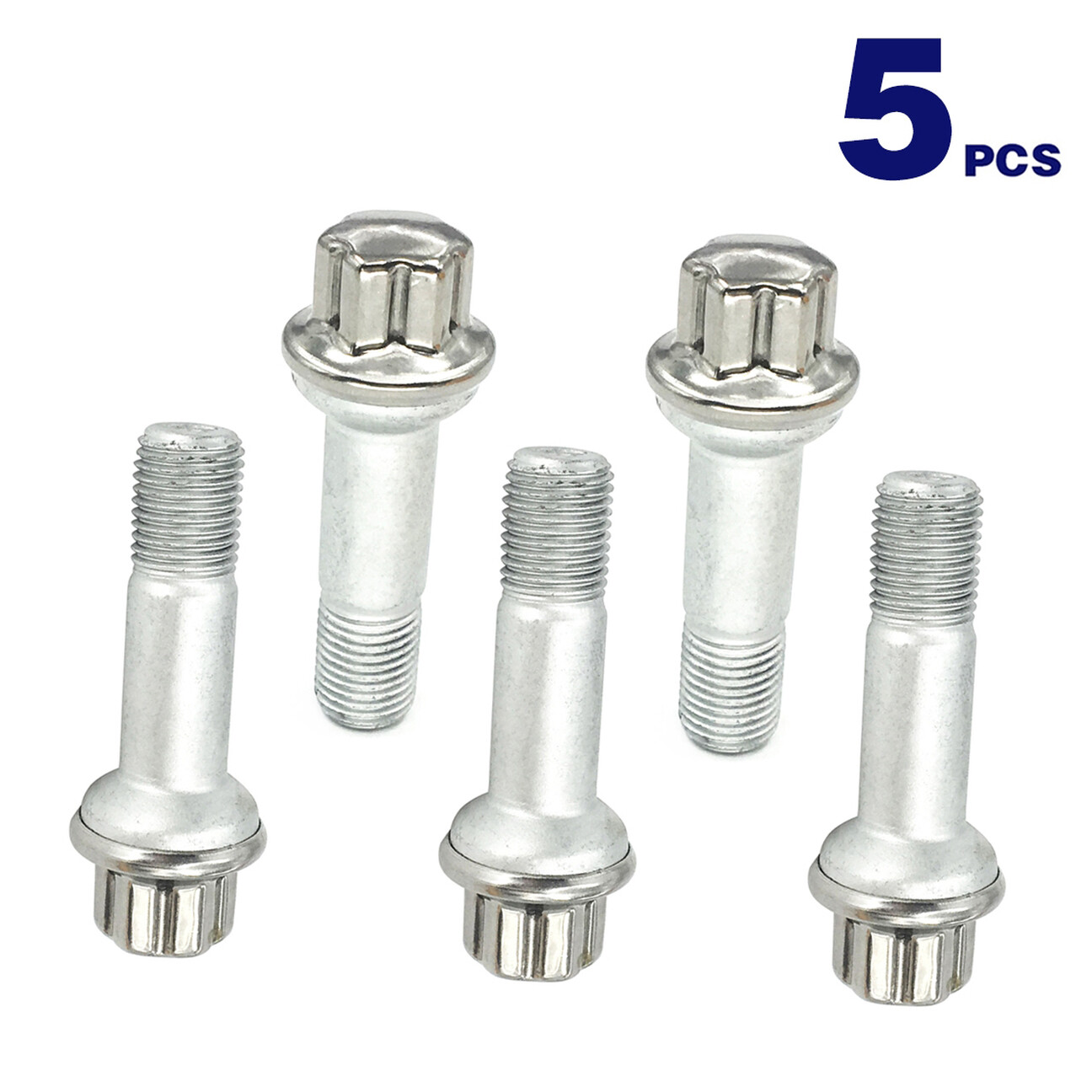 Tracer 20-Pack M14x1.5 Wheel Bolts For Mercedes A/B/C/CLA/CLK/CLS/E/GL - 28mm Shank, Silver