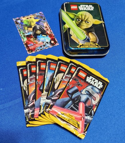 Lego Star Wars Card Tin - Yoda Series 1 - 7 Packs And Limited Edition Gold - Picture 2 of 2