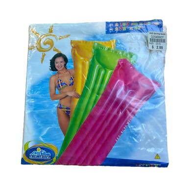Intex Wet Set Inflatable Vintage 2005 Pool Lounger 72x27  Green Glossy Mat 59703