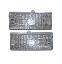 Lámpara de estacionamiento con luces de señal de giro de rejilla delantera izquierda y derecha transparente para camioneta Chevy C10 67-68