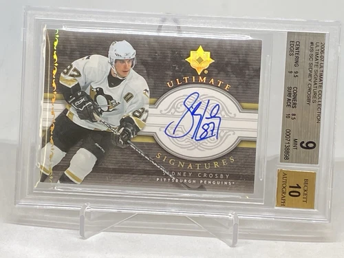 2007 UD ULTIMATE COLLECTION Sidney Crosby Autograph AUTO BGS 9/10 Low POP