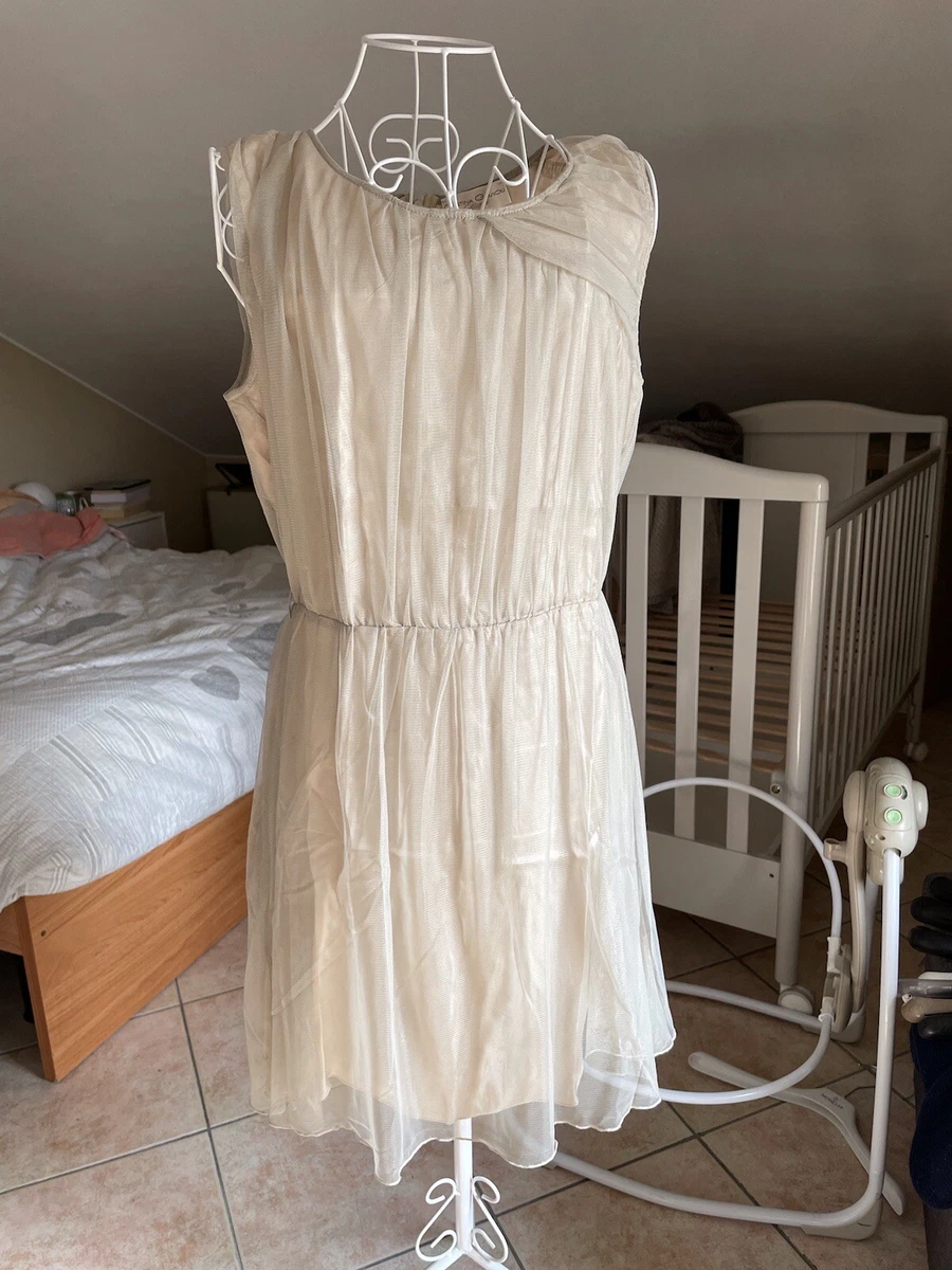Vestito abito Cristina Gavioli tg 44 donna beige eBay